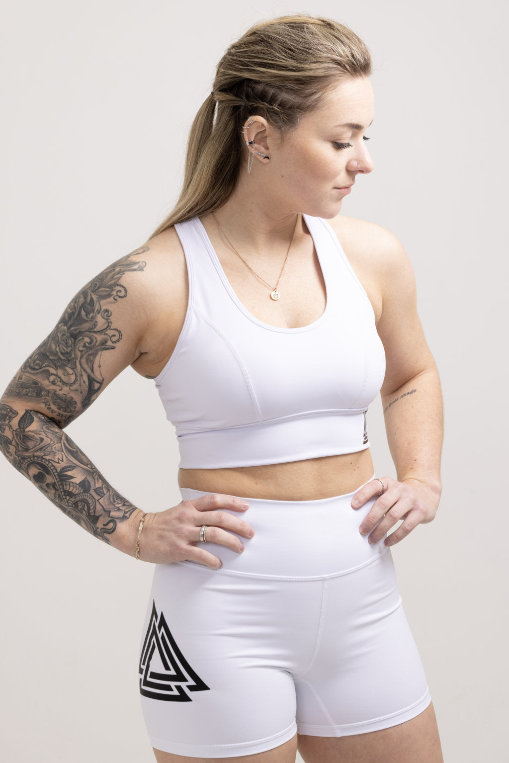 VALKYRIE Women's Compression Shorts (White)